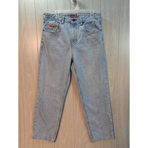 Empyre Mens 32 Light Wash Loose Fit Baggy Skate Jeans Adjutsable Waist Y2K VTG